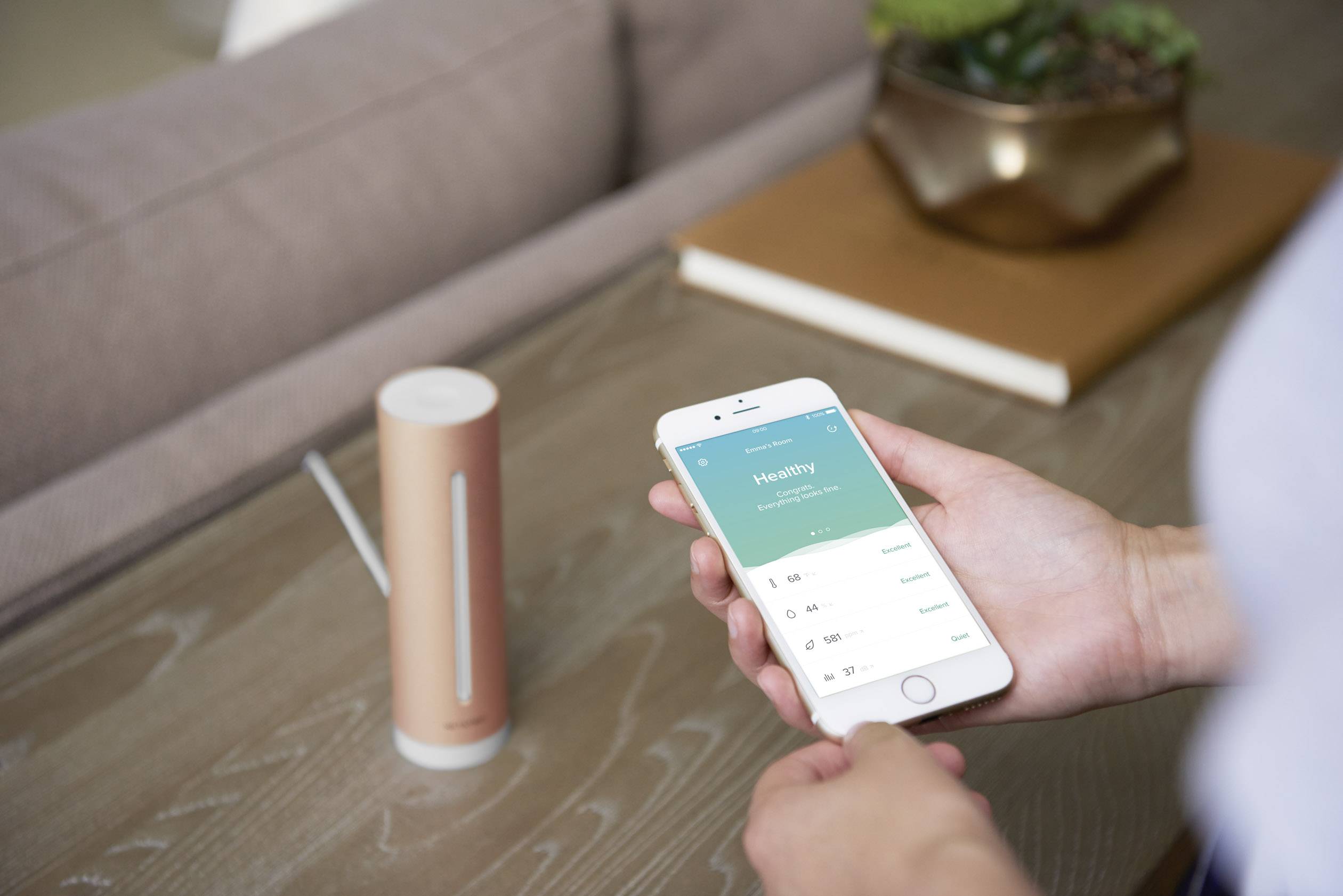 Термогігрометр з відкритим кодом Netatmo Healthy Home Coach NE1020ZZ