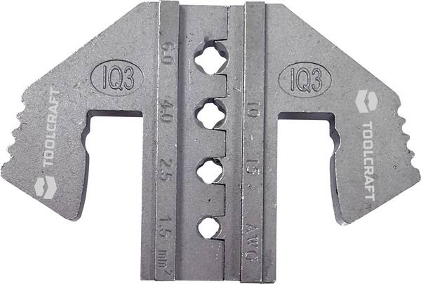 TOOLCRAFT PLE-IQ3 Wkładka do zaciskarki złącza męskie solarne  6.0 do 1.5 mm²   Kompatybilność z markami TOOLCRAFT PZ-500