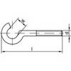 TOOLCRAFT 159615 Hak wkręcany 40 mm stal galwanizowana ocynk. M4 100 szt.