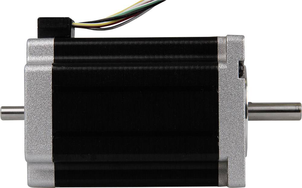 Silnik elektryczny z wielokolorowymi przewodami, który jest kluczowym komponentem maszyn lub robotów.