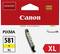 Żółty tusz Canon PIXMA 581 Y XL, produkt oryginalny, zapewniający wysoką jakość druku i długotrwałość, Chromalife100.