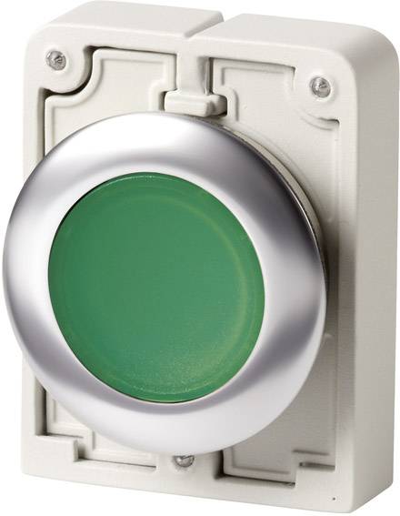 Eaton 182927 M30C-FDL-G Плоска кнопка, кругла, хромована зелена 1 шт.