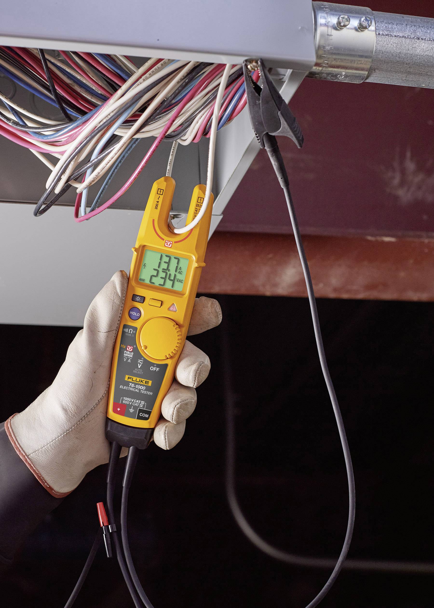 Fluke T6-1000/EU Multimetr, Tester elektryczny cyfrowy CAT III 1000 V, CAT IV 600 V Wyświetlane liczby: 2000-8