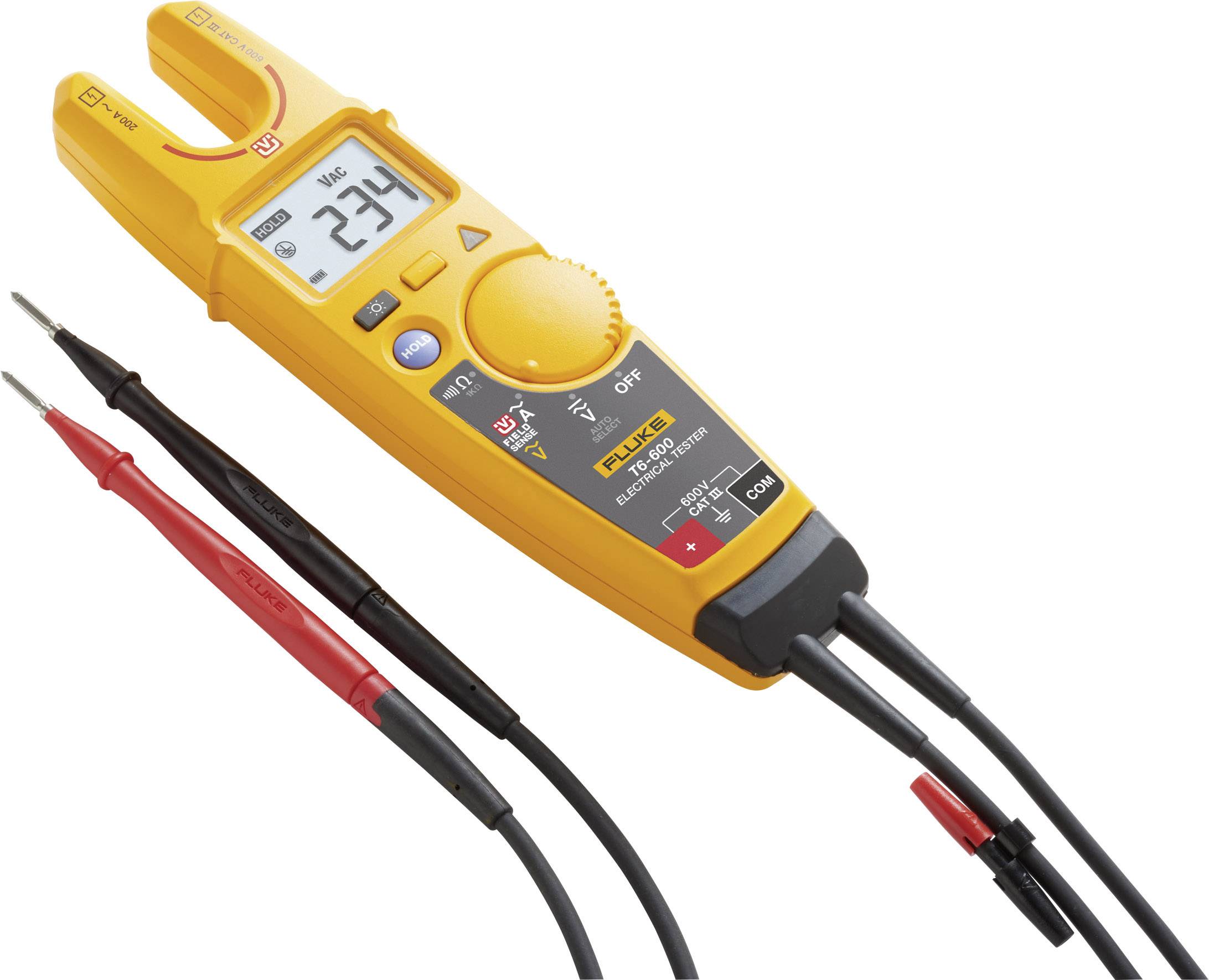 Мультиметр Fluke T6-600/EU, цифровий електричний тестер CAT III 600 В. Відображається в цифрах: 2000.