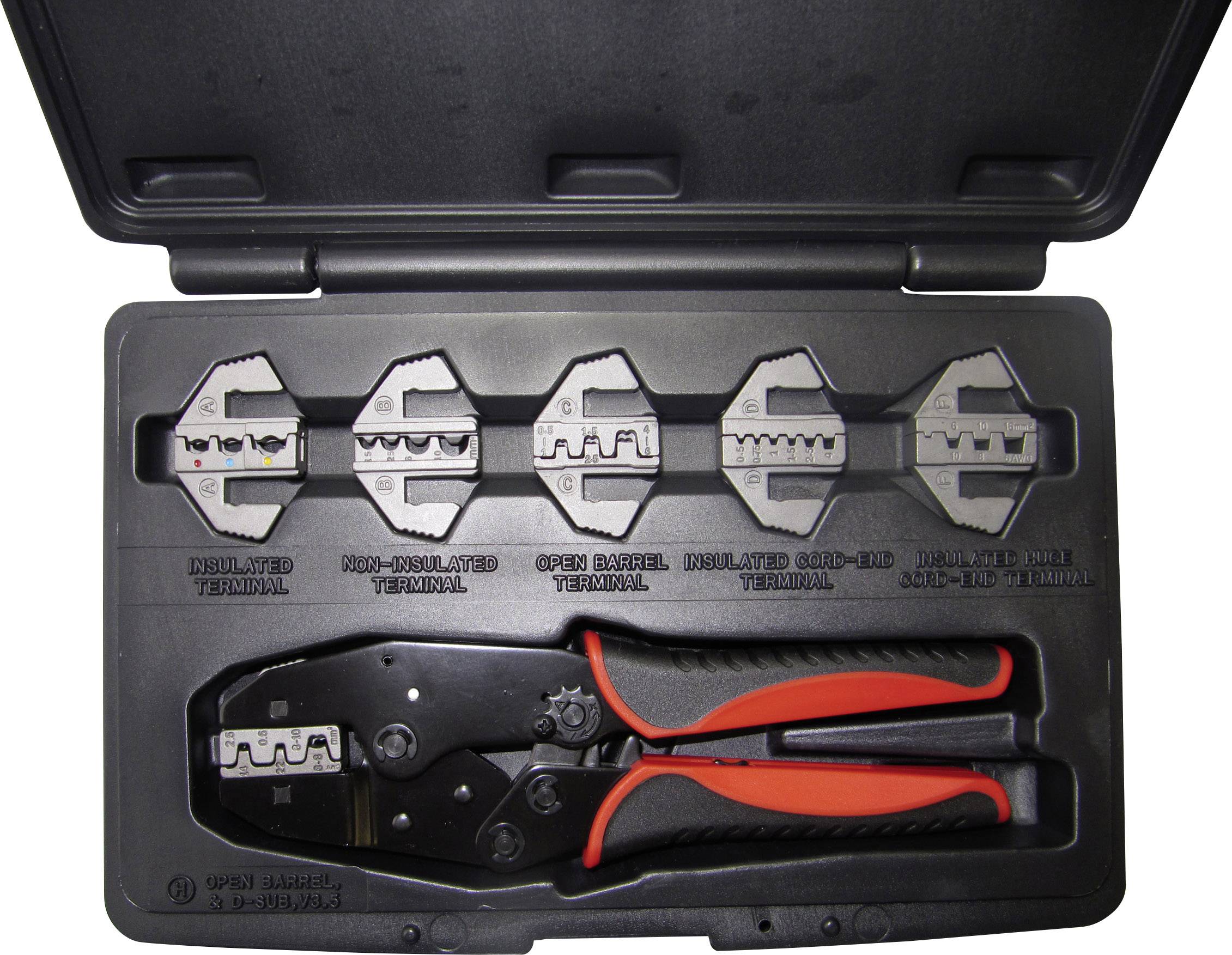 Набір WKK 60166 - обжимні ізольовані кабельні наконечники, ізольована наконечник, неізольовані плоскі з’єднувачі, неізольований ка