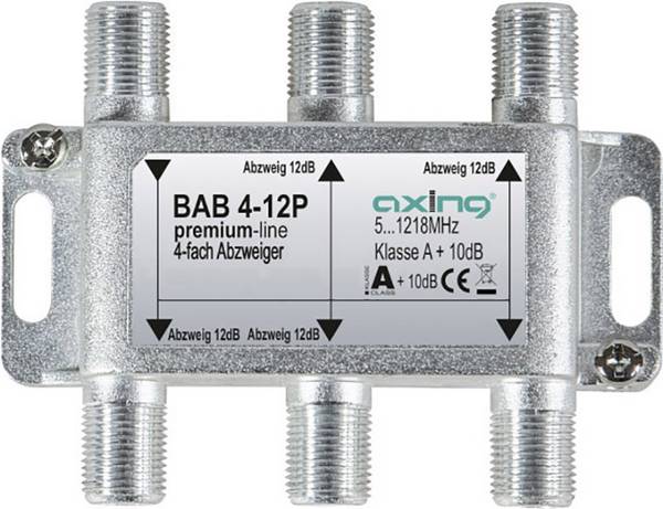Axing BAB 4-12P Zwrotnica sygnału telewizji kablowej 4-krotny  5 - 1218 MHz