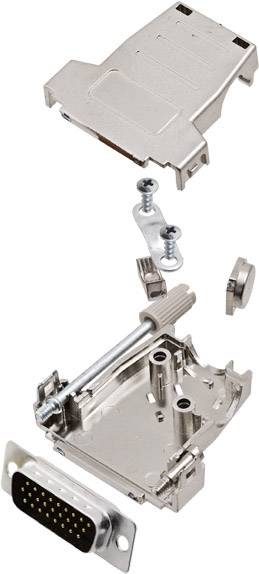 Комплект роз'ємів D-Sub чоловічого типу encitech 6355-0085-02 DSSK15-M-HDP26-K, ряди: 3, контакти: 26, 45°, 180°, 1 шт.