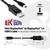 '8K 60Hz kabel DisplayPort do DisplayPort 1.4 HBR3, wtyk/wtyk, 2 metry. Wymiary: 18 mm szerokości, 50 mm wtyk.'