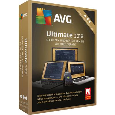 AVG Ultimate 2018 Pełna wersja, wiele licencji Windows, Mac OS, Android Antywirus, Oprogramowanie zabezpieczające, Optym