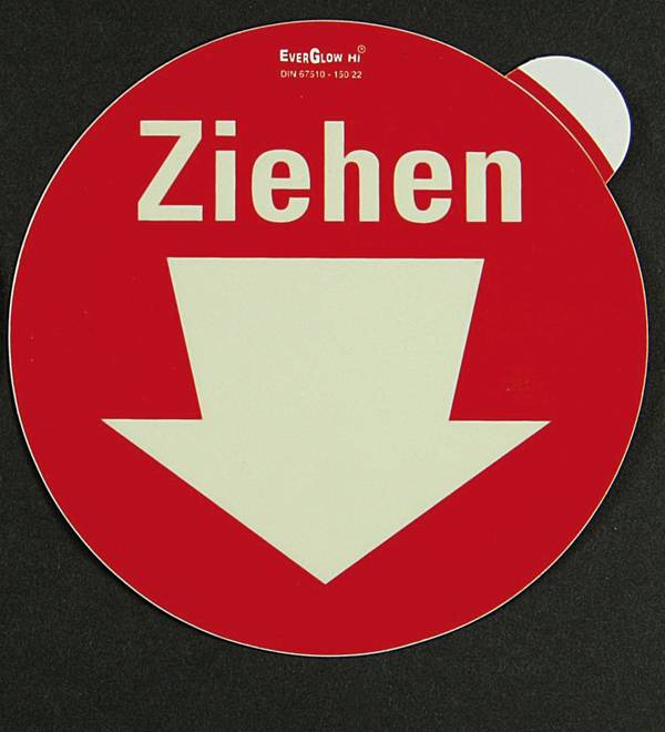 Tabliczka na drzwi ciągnij folia samoprzylepna (Ø) 100 mm 100 mm DIN 67510-4 1 szt.