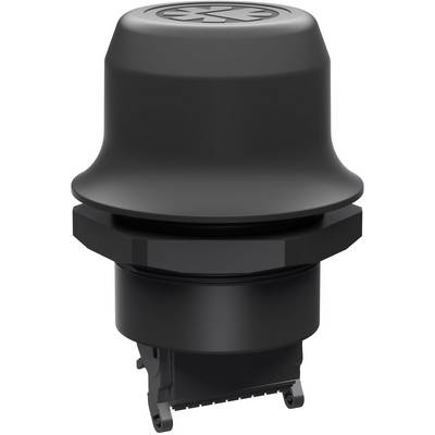 Czarny, cylindryczny przycisk sensorowy o gładkiej powierzchni, stosowany w zastosowaniach elektronicznych do sterowania funkcjami.