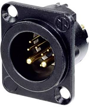 Neutrik NC10MD-LX-B-CON Штирьовий XLR-роз'єм, штекер з фланцем, прямий вихід Кількість контактів: 10 чорний 1 шт.