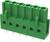 Zielony, elektryczny złącz wielostykowy z wieloma gniazdami i pinami do połączeń elektrycznych.