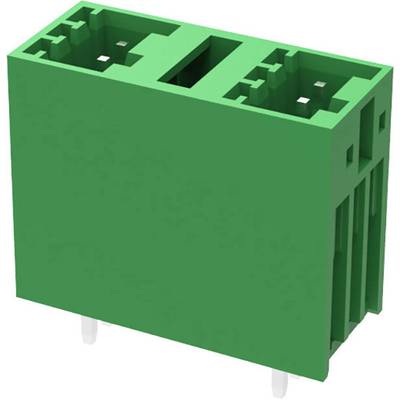 Zielony elektryczny złącze wielostykowe, przeznaczone do zastosowań w układach elektronicznych.