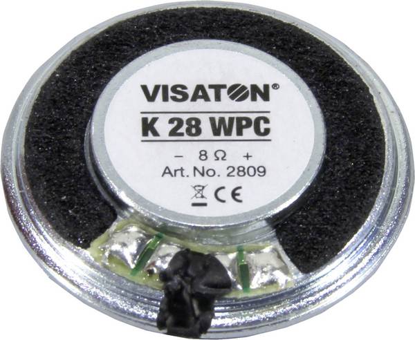 Głośnik miniaturowy Visaton K 28 WPC - 8 Ohm 2809 1.1 cal 2.8 cm 1 W 8 Ω
