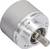 Srebrny, cylindryczny enkoder obrotowy z wystającym wałkiem, stosowany do precyzyjnego pomiaru pozycji kątowych w maszynach.
