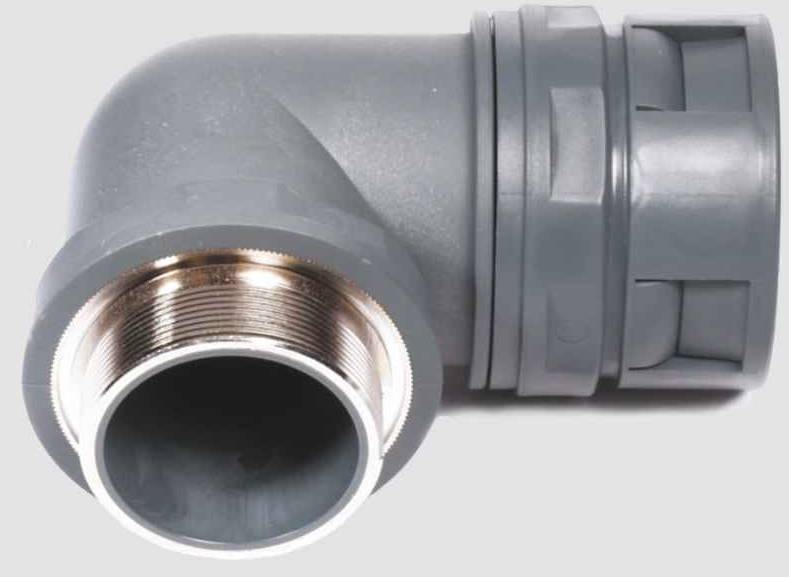 HELU 920250 HSSV 90° MG M Гвинтовий з'єднувач для шланга сірий M20 90° 1 шт.