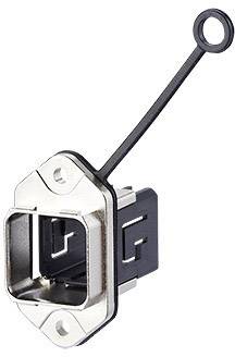 Фланцевий корпус Metz Connect RJ45 Metz Connect 14010833C0MN, сріблястий (металевий), 1 шт.