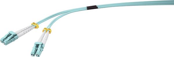 Renkforce RF-4491748 światłowodowe do światłowodów kabel 1.00 m wodny niebieski [1x złącze męskie LC - 1x złącze męskie LC] 50/125 µ Multimode OM3
