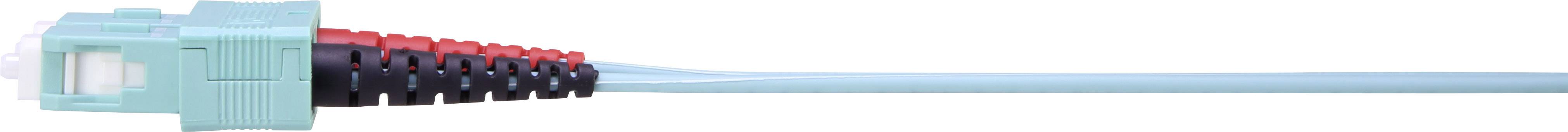 Оптоволоконний кабель Renkforce RF-4755214 2,00 м, бірюзовий [1x LC чоловічий роз'єм - 1x SC чоловічий роз'єм] 50/125 мк, багатомо