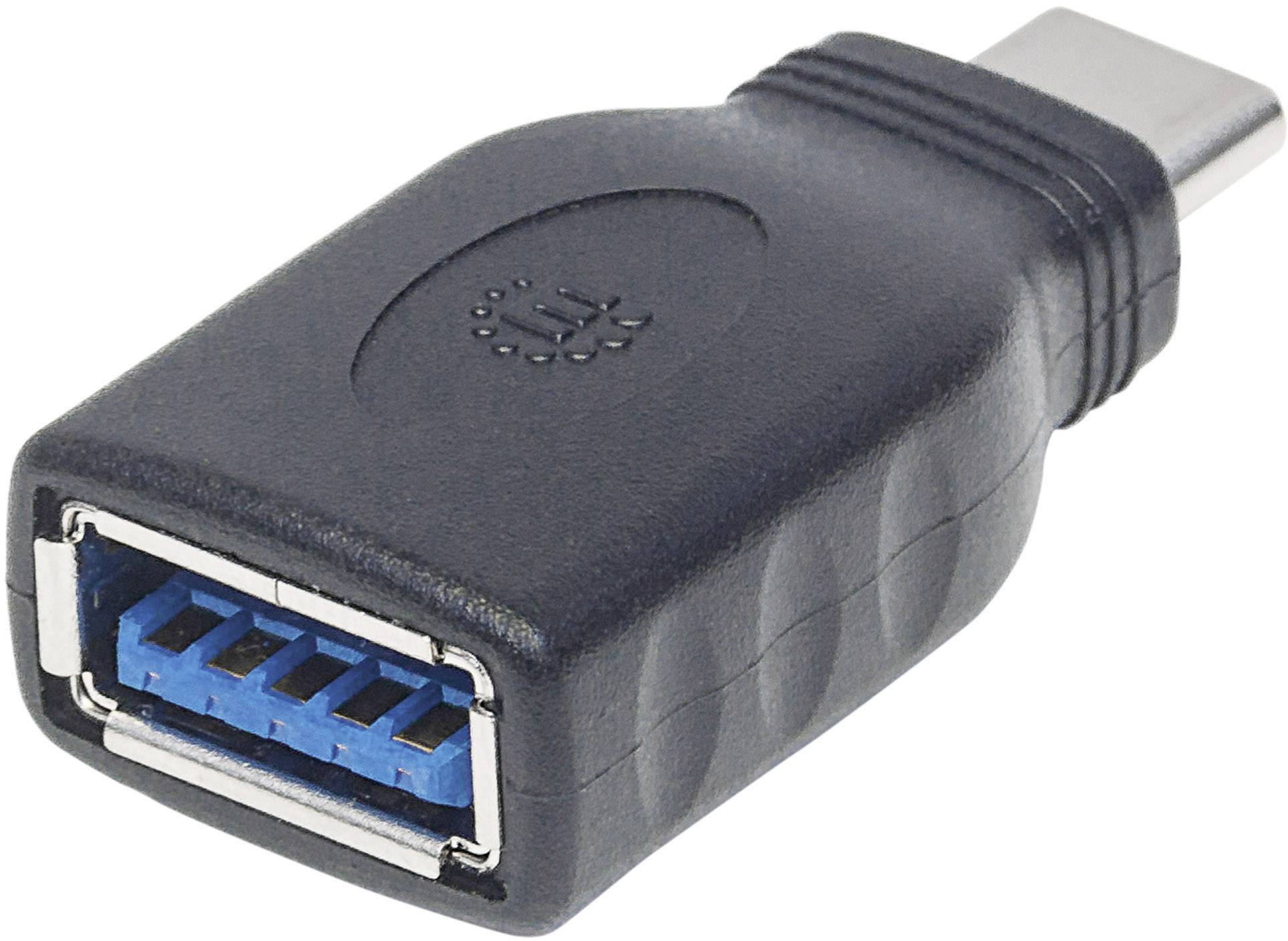 Адаптер Manhattan USB 3.2 Gen 1 (USB 3.0) [1x USB-C 3.2 (USB 3.1) чоловічий - 1x USB 3.2 (USB 3.1) жіночий] USB-C адаптер на USB A