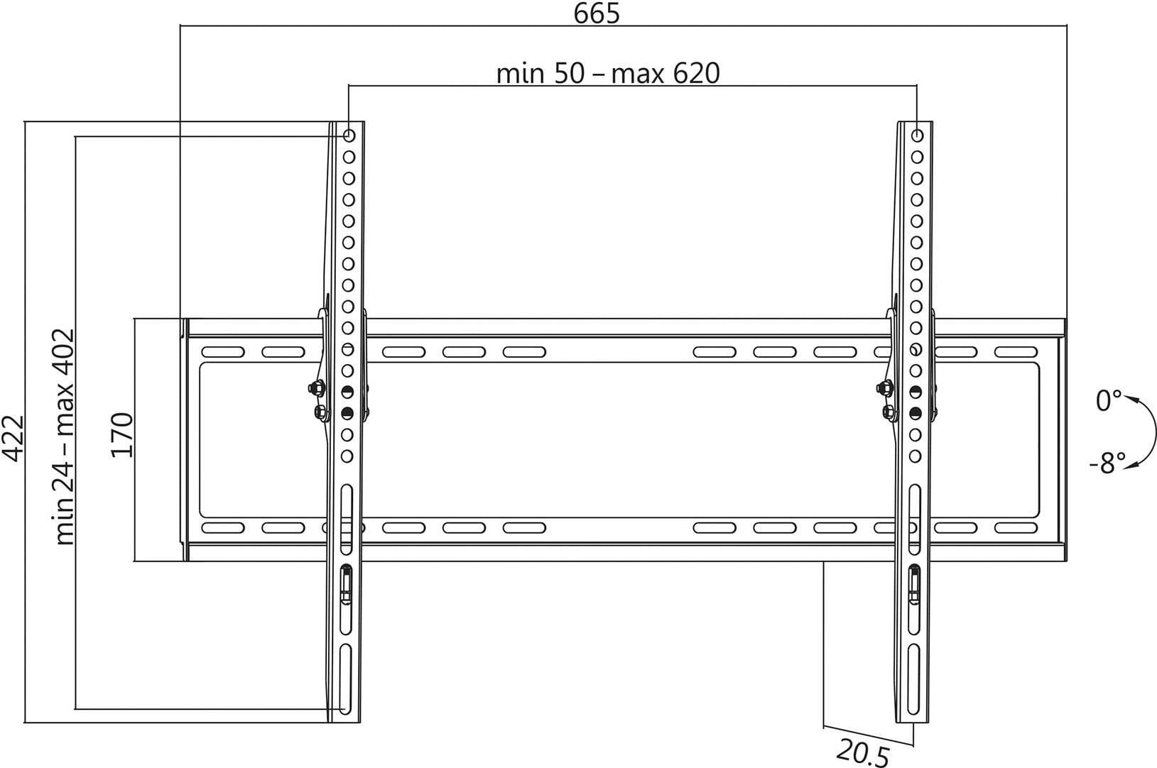 Настінне кріплення для телевізора LogiLink BP0039 94,0 см (37