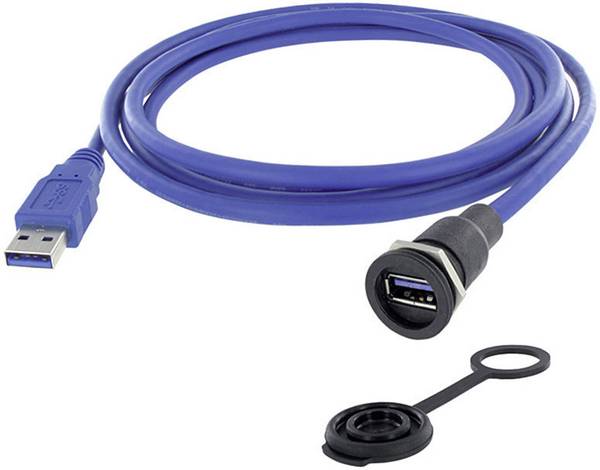 encitech 1310-1015-01 Złącze męskie USB, USB Typu-A, 0.50 m, 1 szt.