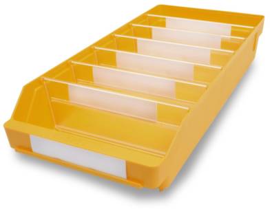 Stemo 689602 ESD Полиця-коробка для харчових продуктів (Д x Ш x В) 240 x 240 x 95 мм жовта 15 шт.