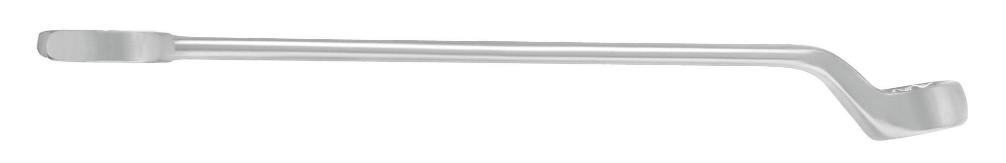 Srebrny łom, typowe narzędzie do prac dźwigowych i rozruchowych, posiadające dwa różnie ukształtowane końce.