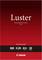Papier fotograficzny Canon Luster Photo Paper Pro LU-101; 260 g/m², 0,26 mm, A3+, 20 arkuszy. Czerwone tło z białym napisem.