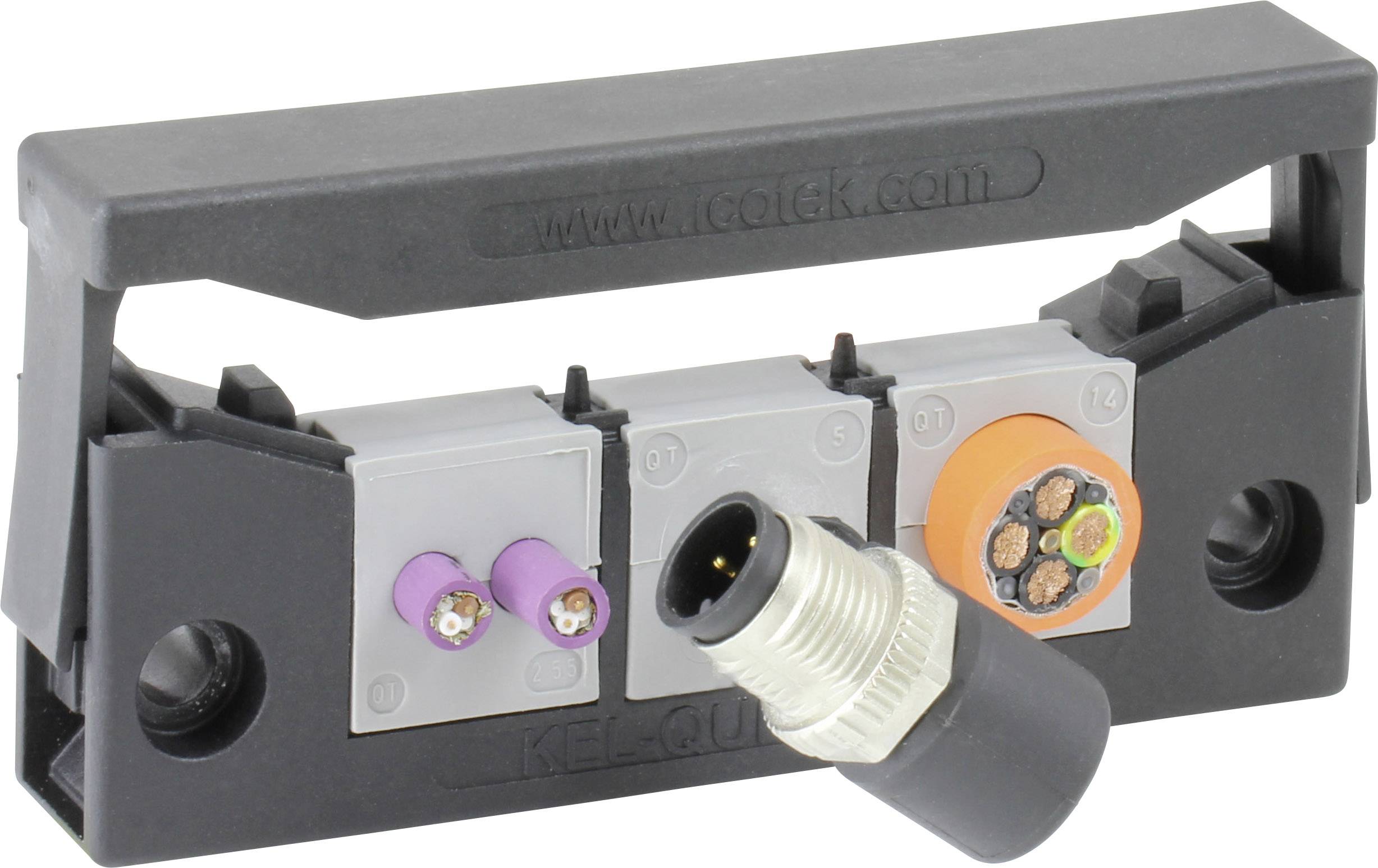 Icotek 42422 KEL-QUICK E3 кабельний ввід, (Д x Ш x В) 98,3 x 38 x 17 мм, поліамід, 1 шт.