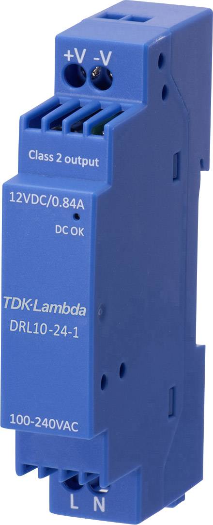 Блок живлення для DIN-рейки TDK-Lambda DRL10-12-1 12 В 0,84 А 10,08 Вт Комплектація: 1 шт.
