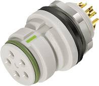 binder 99 9116 400 05 Субмініатюрний круглий роз'єм, гніздо, з фланцем Загальна кількість контактів: 5 1 шт.