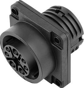 binder 09 6520 000 12 Субмініатюрний круглий роз'єм, гніздо, з фланцем Загальна кількість контактів: 12 1 шт.