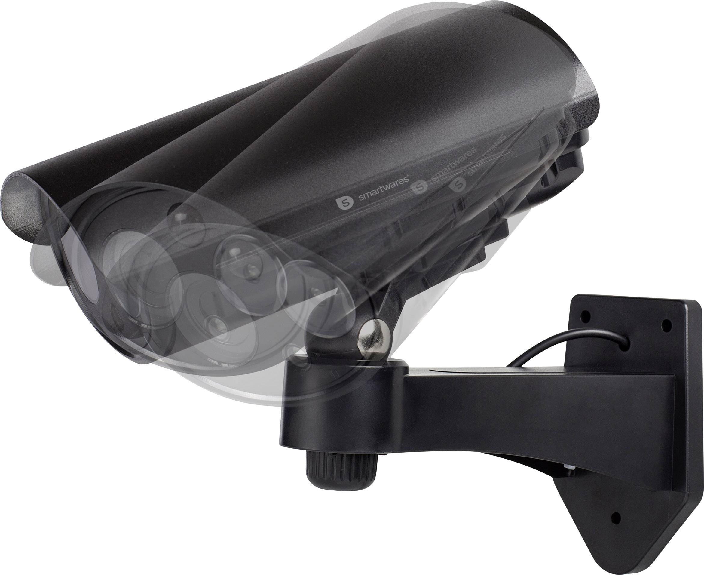 Obrotowa kamera monitoringu zamocowana na uchwycie ściennym, skierowana w lewo, symbolizująca nadzór bezpieczeństwa.