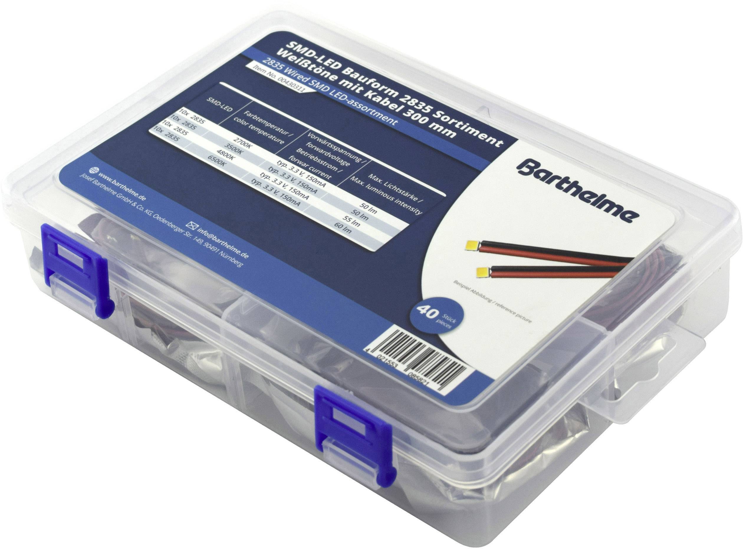 Аксесуари для світлодіодів Barthelme білий, білий, теплий білий, теплий білий 120° 150 мА 3,3 В