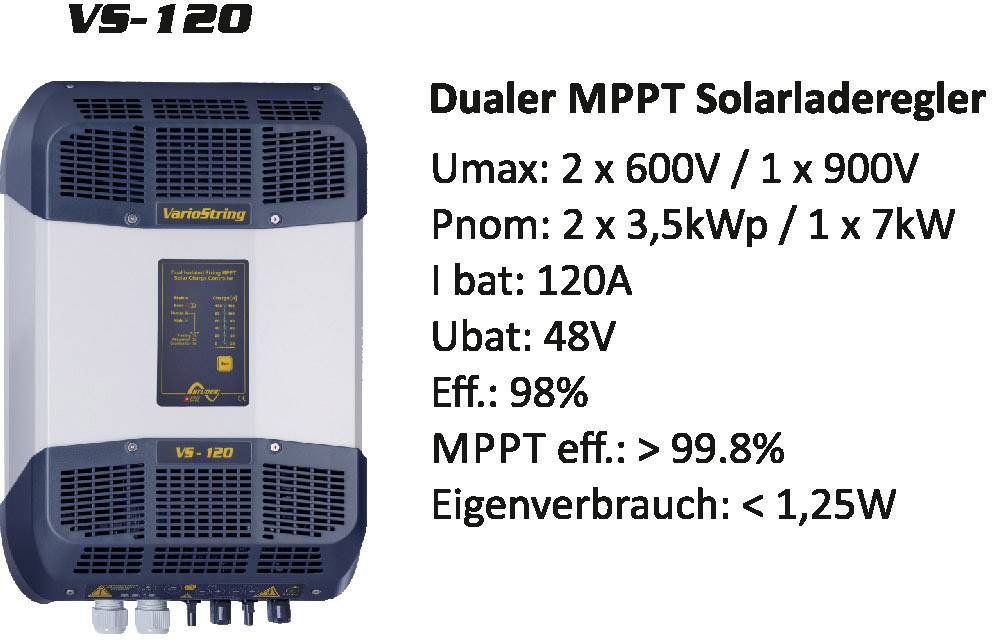 Solarny regulator ładowania Studer VarioString VS-120 MPPT 48 V 60 A-11
