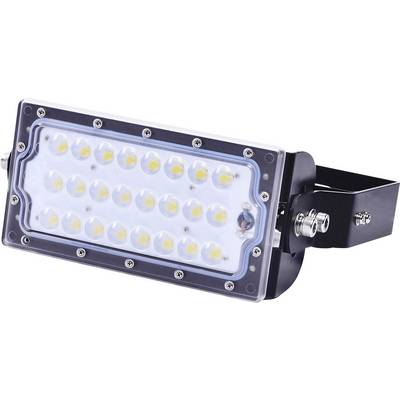 Prostokątny reflektor LED z 24 żółtymi diodami w przezroczystej obudowie. Stosowany do oświetlenia zewnętrznego.
