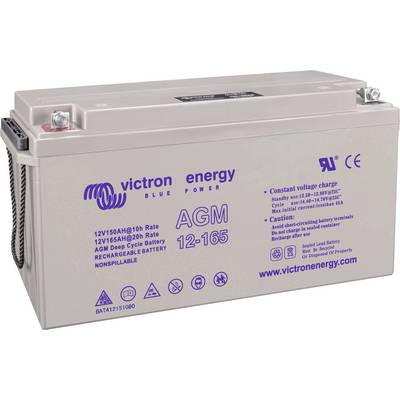 Akumulatory AGM Graue firmy Victron Energy, model 12-165, 12V/150Ah, do głębokiego rozładowania. Hermetyczne i bezobsługowe, certyfikat CE.