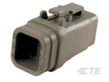 TE Connectivity Гніздо контактний корпус роз’єму для кабелю DTM Кількість контактів 6 DTM06-6S-E007 1 шт.
