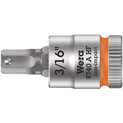 Wera 8740 A HF non-impact 3/16" - nasadka narzędziowa z pomarańczowym pierścieniem.
