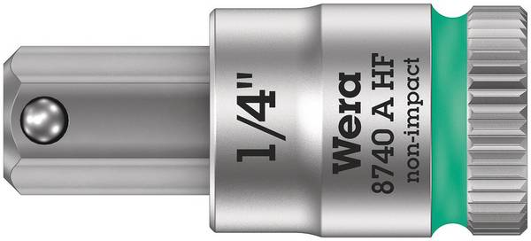 Wera 8740 A 05003388001 wewnętrzny sześciokąt Nasadka funkcja hold  1/4"    1/4" (6,3 mm)