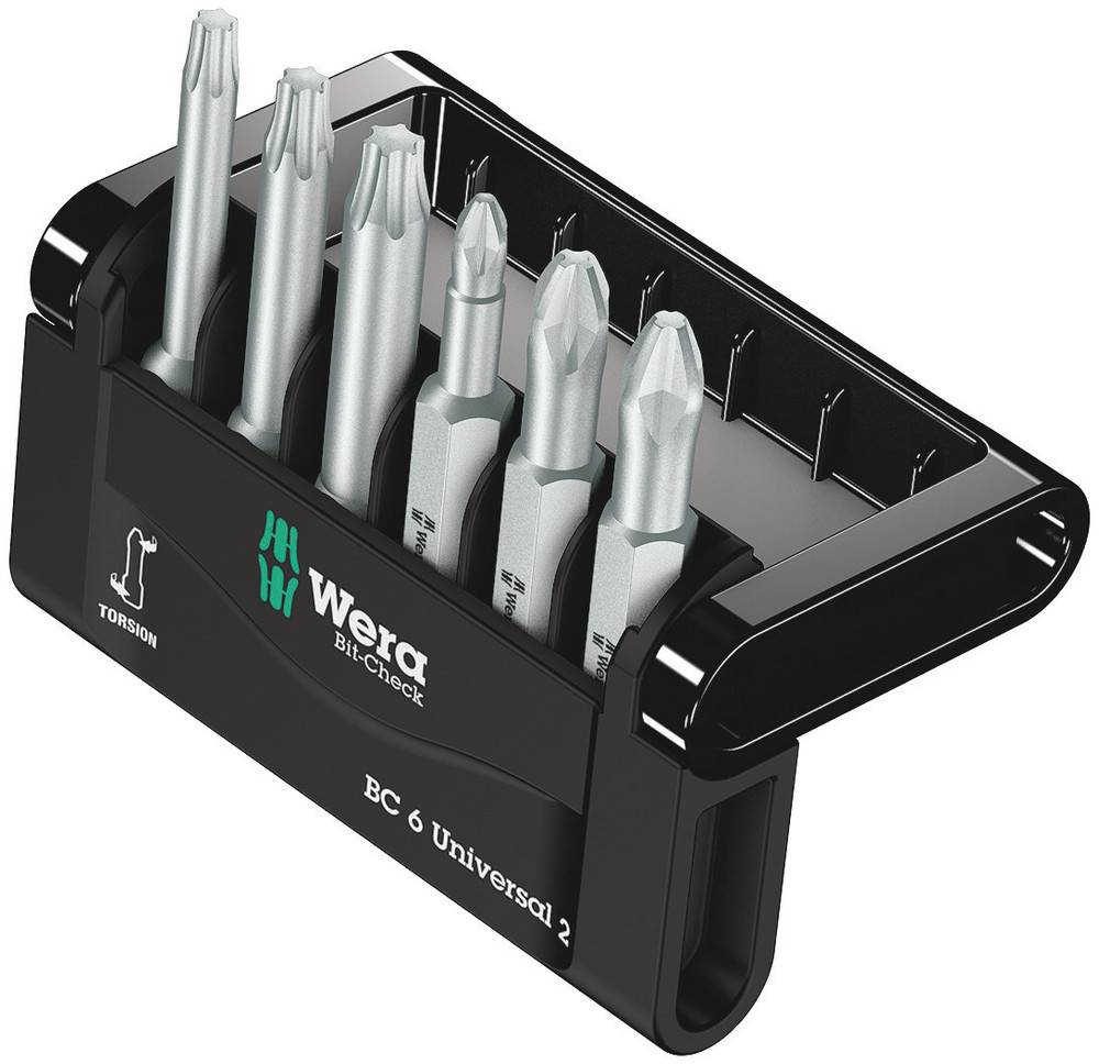 Bity Wera Bit-Check 6 Universal 3 05056479001 1 szt. krzyżakowy Phillips, TORX wewnętrzny, wewnętrzny czworokąt (Robertson)