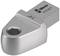 Srebrny adapter Wera 7774/1, 1/4 cala, z sześciokątnym otworem, używany do łączenia narzędzi.