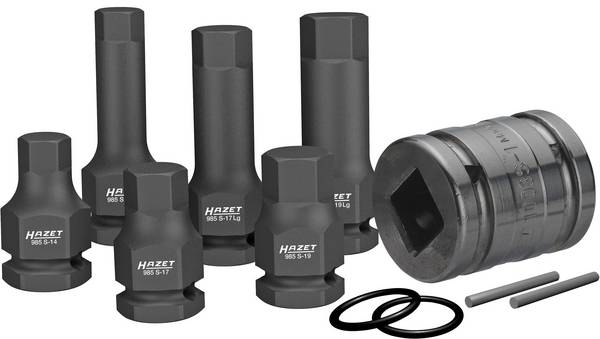Nasadka do klucza udarowego zestaw Hazet 985S/11 985S/11 1/2" (12.5 mm), 1" (25 mm)