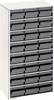 ESD raaco 1224-02 Magazyn ze stali (D x S x W) 306 x 150 x 552 mm Ilość przegród: 24 z przewodem uziemiającym Opis 1 szt.