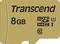 Karta Goldene Transcend 8 GB microSDHC, klasa 10, z obsługą UHS-I, odpowiednia do szybkiego przesyłania i przechowywania danych.