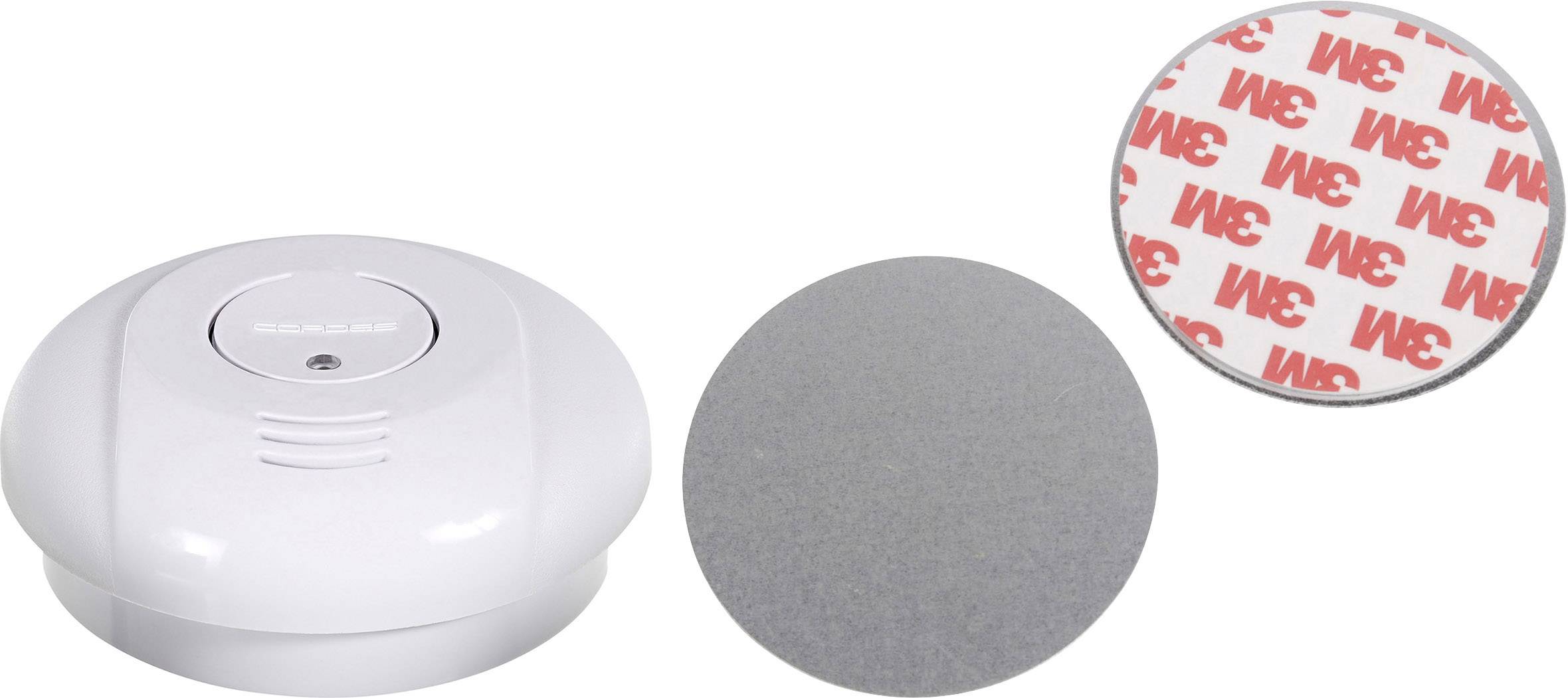 Датчик диму Cordes Haussicherheit з батареєю на 10 років роботи (Ø x В) 98 мм x 35 мм