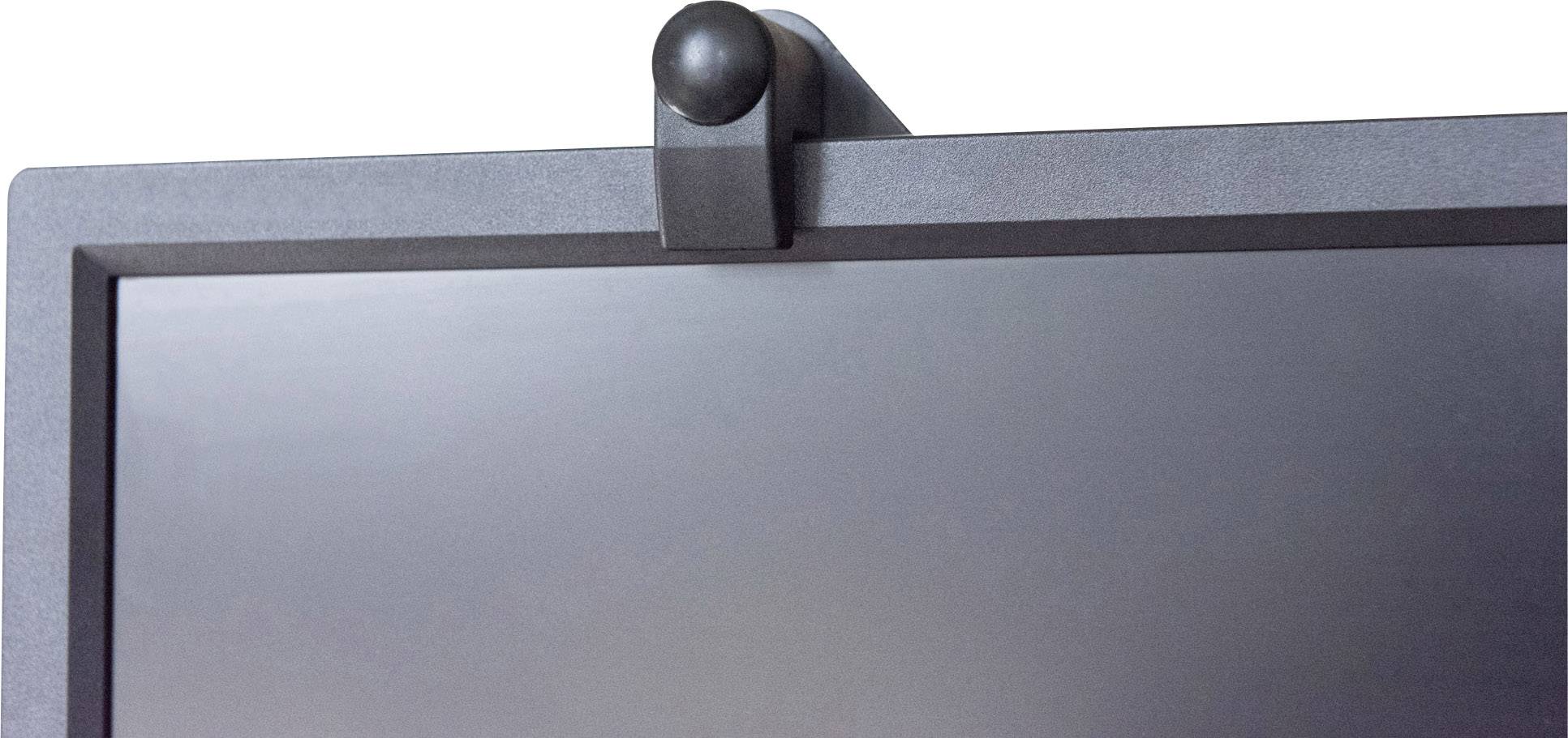 Na ekranie widać monitor z zamontowaną kamerą internetową w górnej części obudowy.