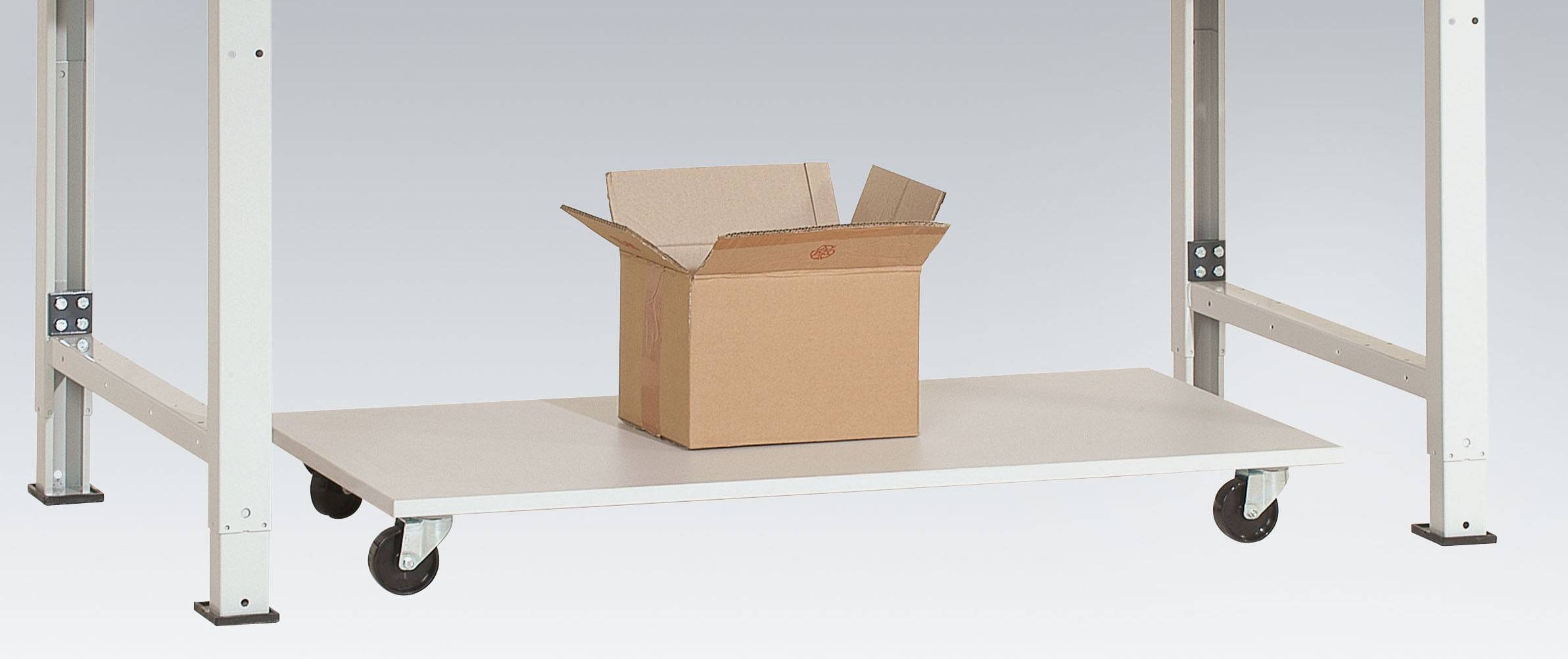 Manuflex AS1163.7035 Мобільний настільний журнал 1375x500 мм, без ручки RAL7035 світло-сірий глянцево-сірий